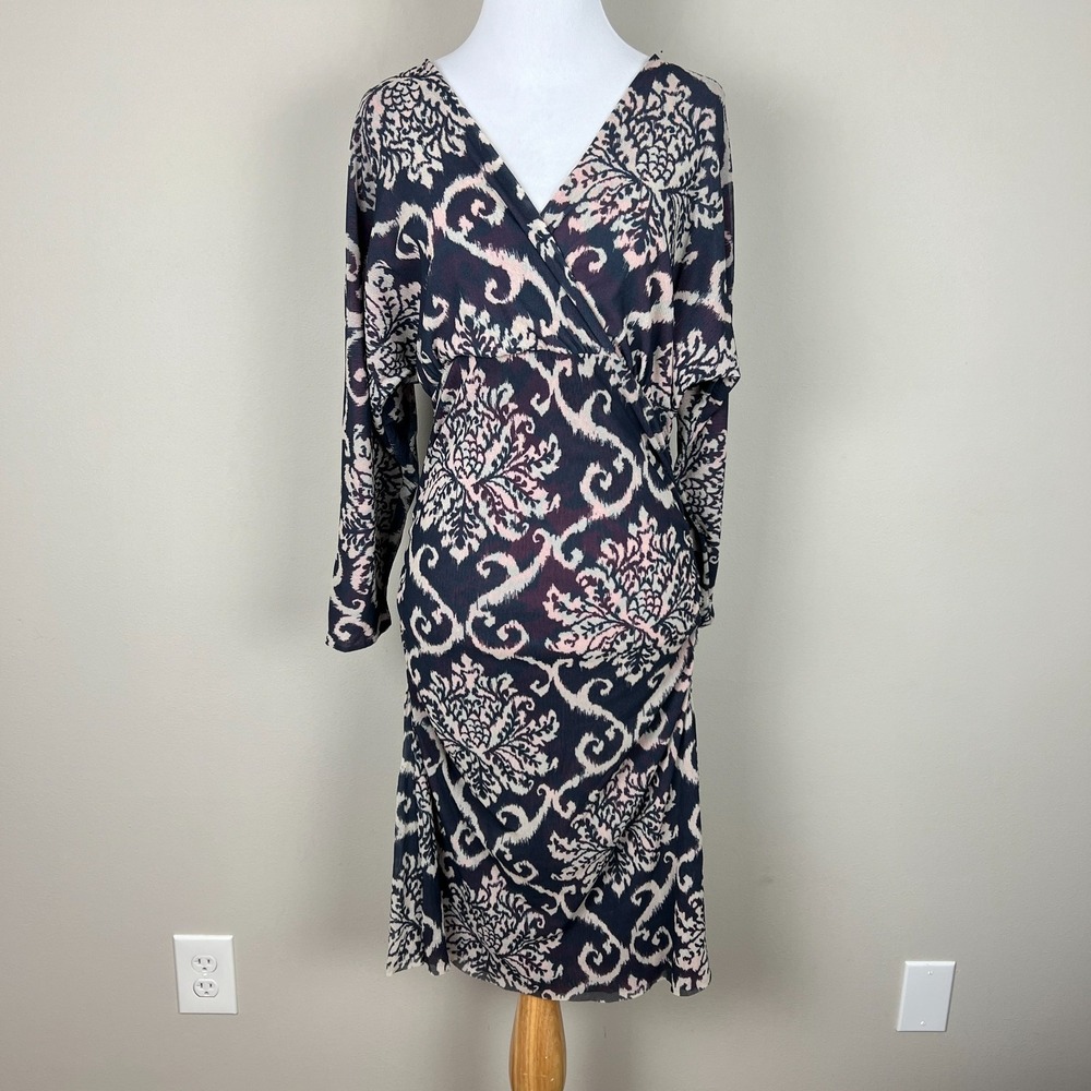 Vintage Y2K Sweet Pea By Stacy Frati Dress Womens Large Mesh Ruched Stretch